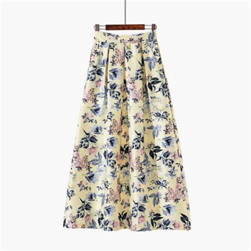 Женская длинная юбка в горошек Повседневная Свободная вечерние пециевидная