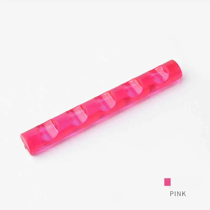 Rose red 1 шт. прозрачный арт для ногтей Кисти держатель ручек 5 сеток Ногтевой Салон макияж кисти стойки резьба Маникюр Инструменты носитель советы для хранения - Цвет: Rose red