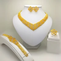 kingdom ma dubai bridal big jewelry sets nigerian wedding african necklace bracelet earring ring jewelry set