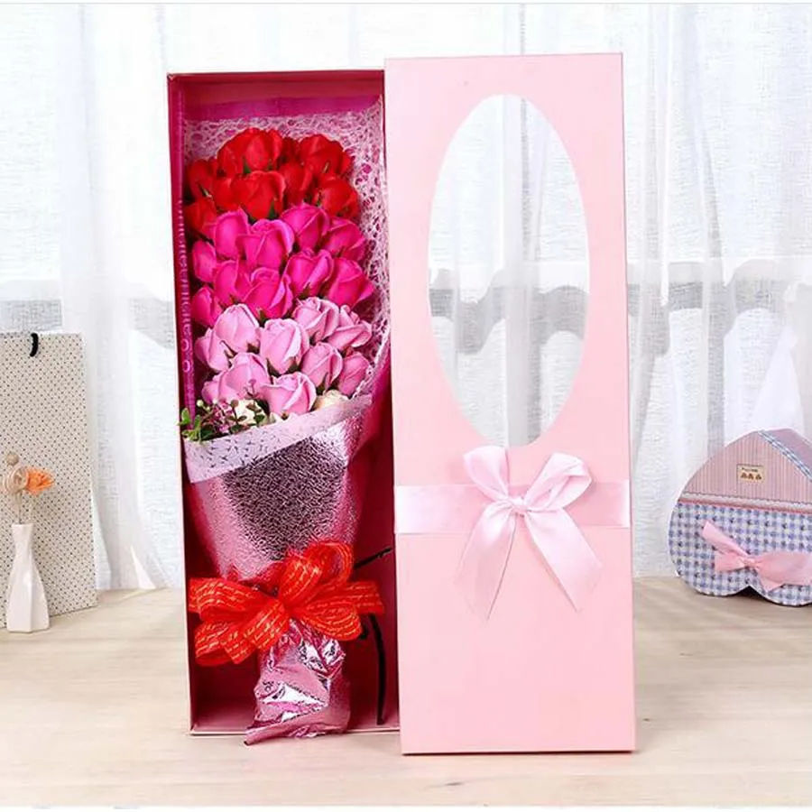 33 шт./упак. высокое качество искусственного Роза мыло цветок рука свадьба мать