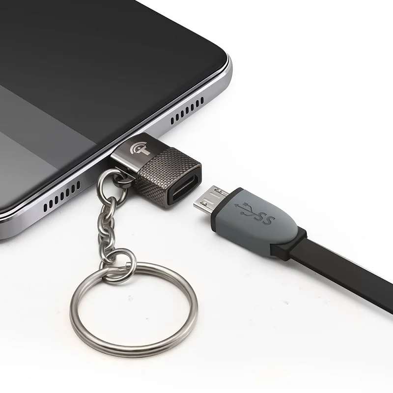 Адаптер Rocketek Micro USB для Type c OTG алюминиевый телефон type аксессуары мужской разъем
