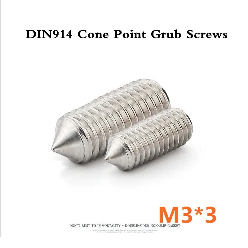 500 шт./лот DIN914 M3 * 3 конусные болты из нержавеющей стали|din914|screw stainless steelscrew caps steel |