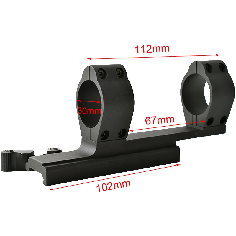 

Tactical Hunting 30mm Dual Ring M4 Scope Mount QD SPR-1.5 Quick Release Double Scope Mount for 20mm Picatinny Rail