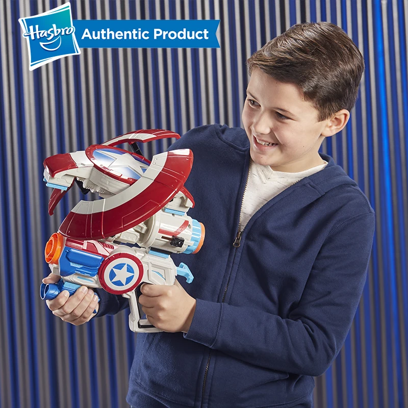 Hasbro Marvel Мстители: Endgame: Nerf Капитан Америка Железный человек ассемблер Шестерня