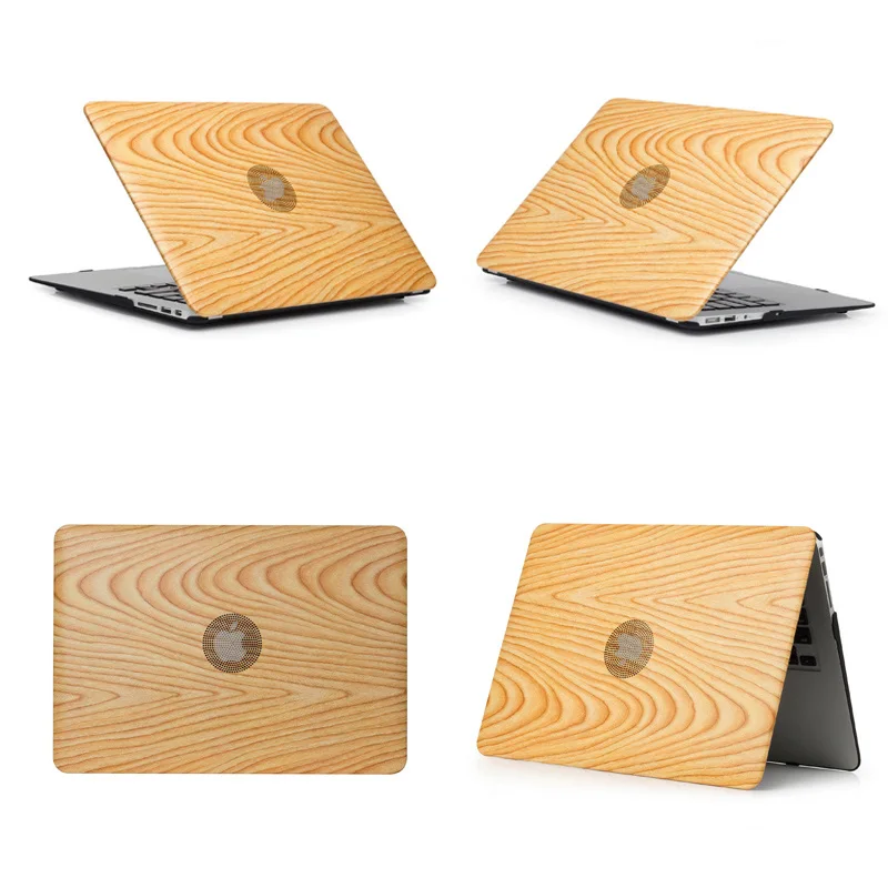 01-New wood Чехол для ноутбука с натуральным деревом для Apple MacBook Air Pro retina 11 12 13 15 для mac book Pro 13,3 15,4 дюймов с сенсорной панелью - Цвет: 01-New wood