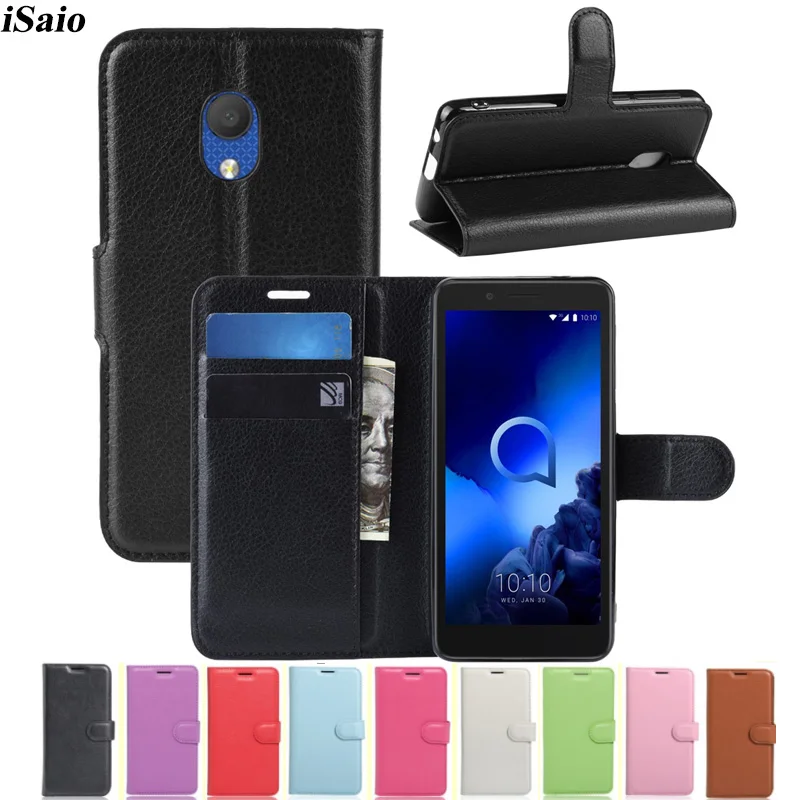 Чехол бумажник для Alcatel 1S 2019 3 кожаный чехол книжка телефона из ТПУ с отделениями карт|Чехлы-портмоне| |