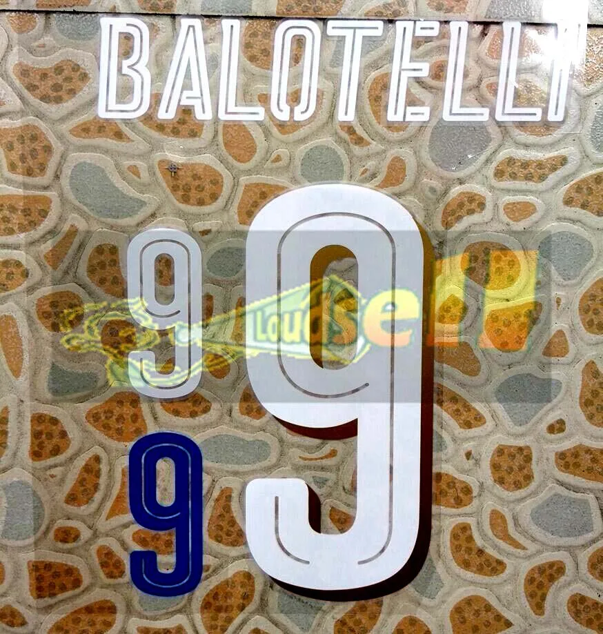 Белый Италия Дом CHIELLINI DE ROSSI Пирло Балотелли ВЕРРАТТИ INSIGNE BERBARDESCHI nameset футбольная нашивка футбольный значок - Цвет: Белый