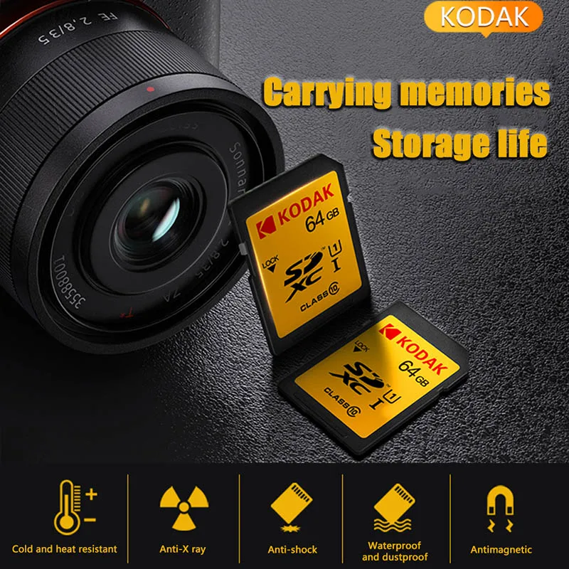 Карта памяти Kodak SDHC sd-карта класс 10 16 ГБ 32 карты C10 UHS-I флэш-карта для камеры Full HD |
