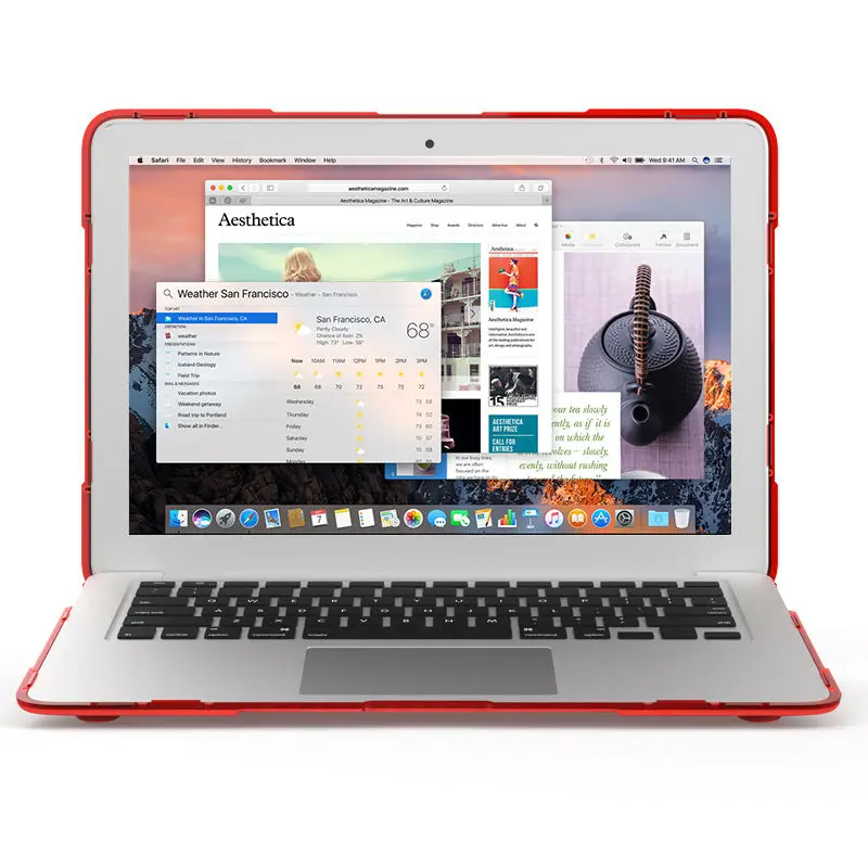 Для Apple MacBook Air Pro retina 11, 12, 13, 15 дюймов чехол с подставкой, защитный чехол с твердой поверхностью, ударопрочный, теплоизлучающий