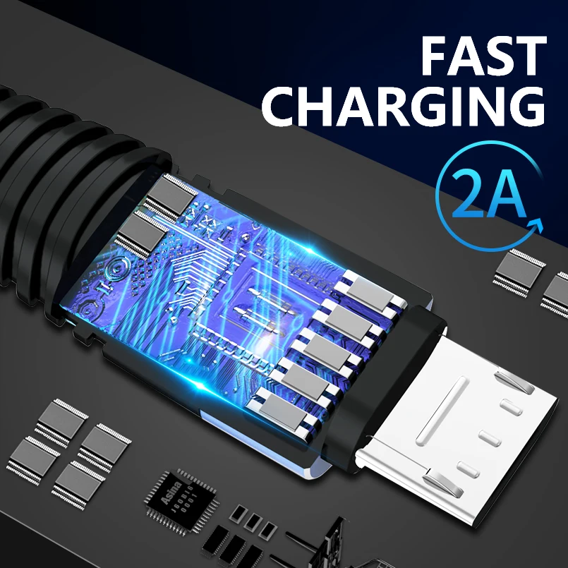 Кабель Micro USB ASINA для Xiaomi 2A шнур быстрой зарядки Huawei кабели передачи данных в