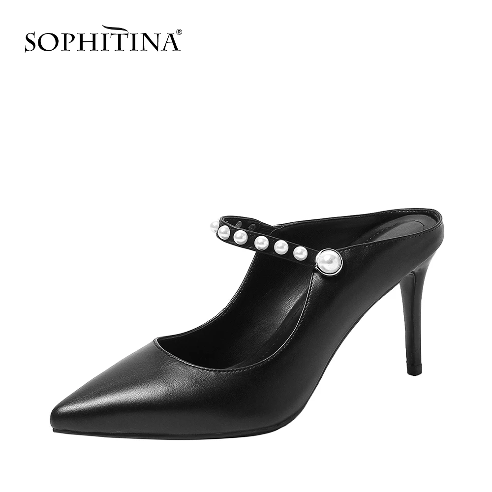 SOPHITINA пикантные элегантные женские туфли лодочки с острым носком на тонком