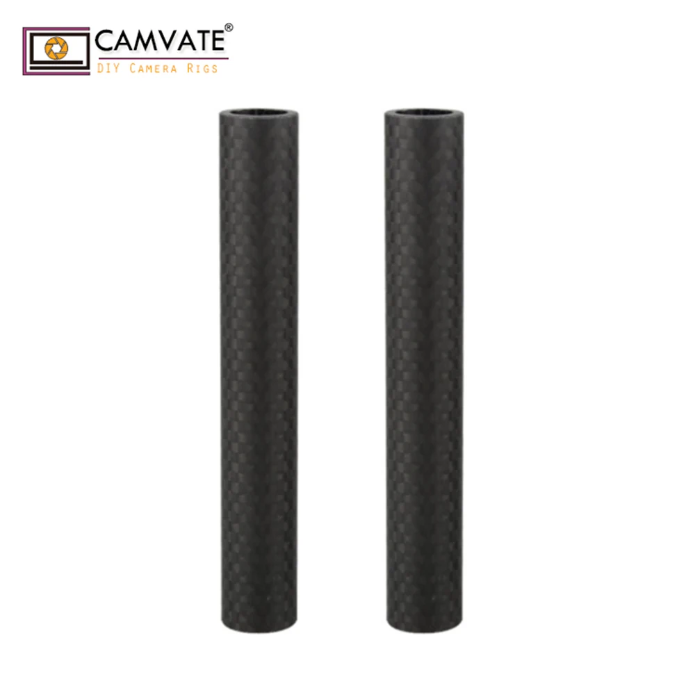 

CAMVATE 2PCS Carbon Fiber 15mm Rod (10CM Length ) For Follow Focus /Camera Cage/Matte Box/DSLR Shoulder Rig Rod Support System