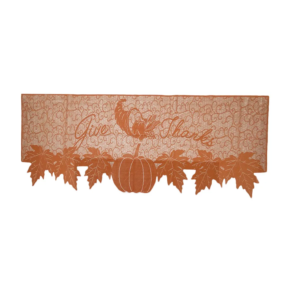 Тыква кружева камин ткань кленовый лист оранжевый специй осень День