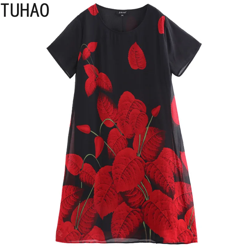 TUHAO летнее винтажное офисное женское платье размера плюс 10XL 8XL 6XL для мамы