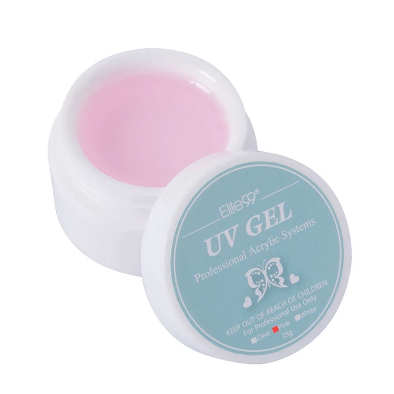 Elite99 гель маникюр наращивание ногтей прозрачный розовый белый с Кисть для