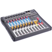 professional new 8 channel mixing console audio stage music mixer with usb xlr line 48v micwl at80s usb