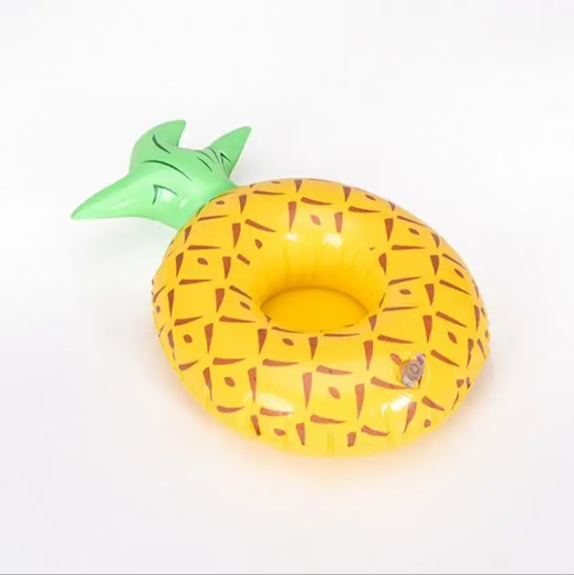 pineapple Надувной подстаканник Единорог Фламинго держатель для напитков плавательный бассейн поплавок игрушки для ванной вечерние Декоративные подставки для развлечения - Цвет: pineapple