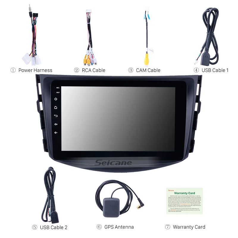 Seicane Автомобильный gps навигатор 2din Android 8,1 автостерео радио для Toyota RAV4 2007 2008 2009 2010 2011 мультимедийный блок плеер