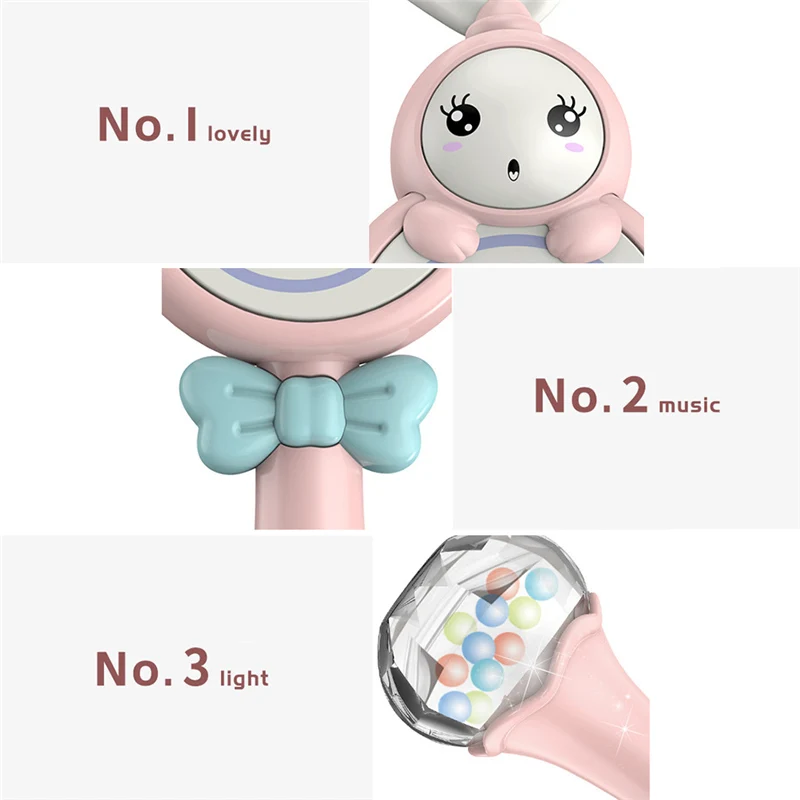 NewBaby игрушки Кролик Мобильный Музыкальная погремушка Мягкий прорезыватель интерактивная игрушка рождественские день рождения подарки развивающие игрушки