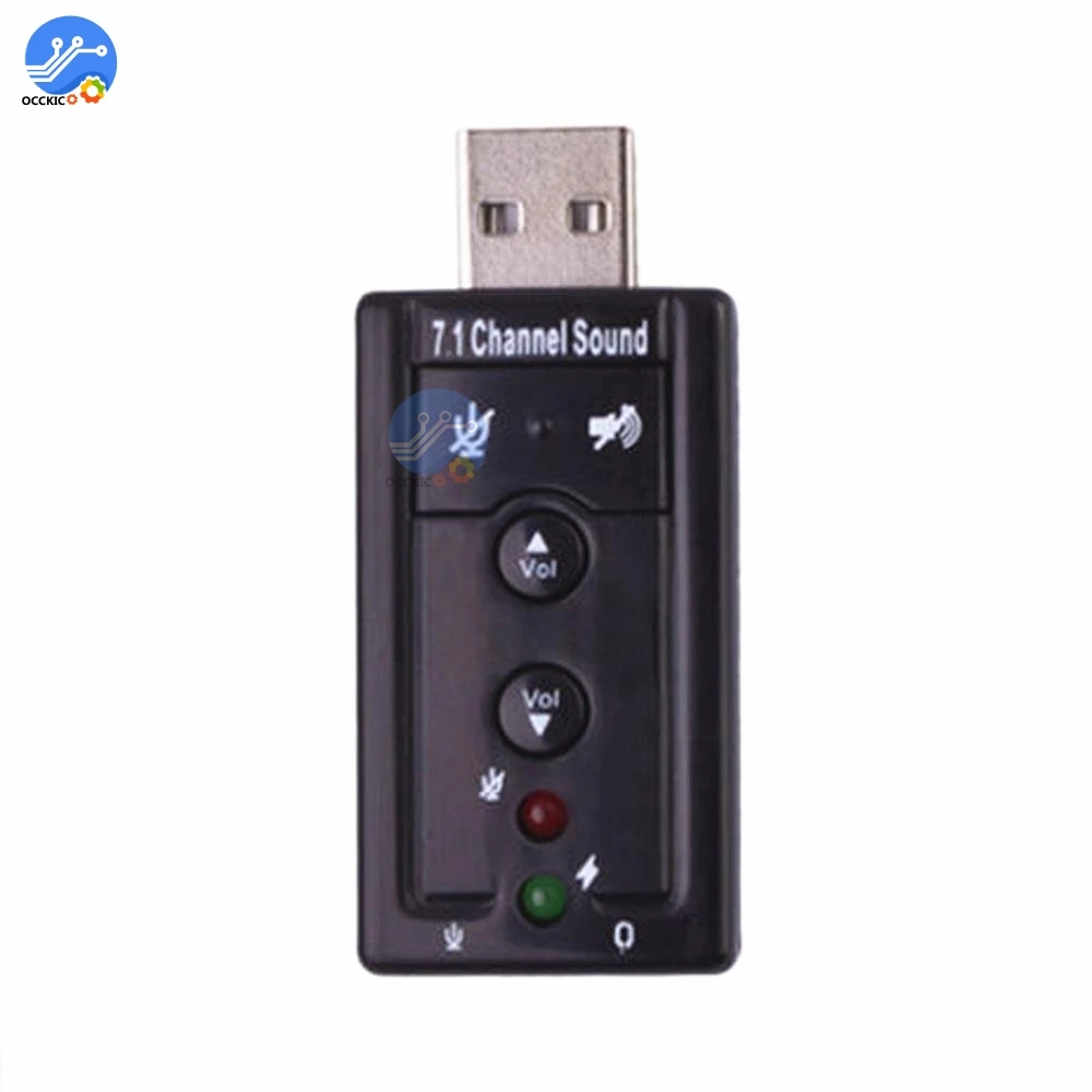 Внешняя мини звуковая карта USB для микрофона 3 5 мм адаптер аудиокарта динамика HID