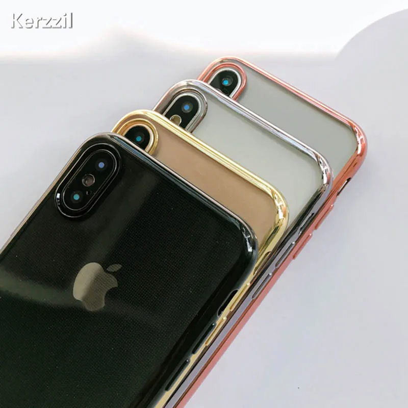 Силиконовый прозрачный мягкий чехол Kerzzil для iPhone X 10 6 S s 6Plus 6splus чехлы 7 8 8Plus тонкий