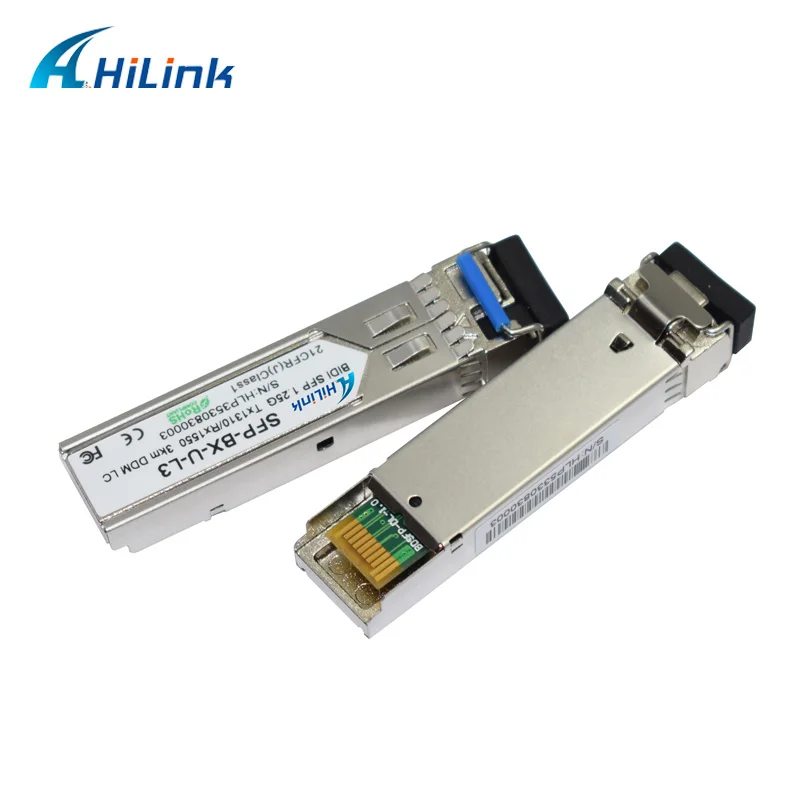 (1 пара) Бесплатная доставка 1000Base 1 25G WDM 1550nm/1310nm 3km LC/SC SFP модуль с функцией