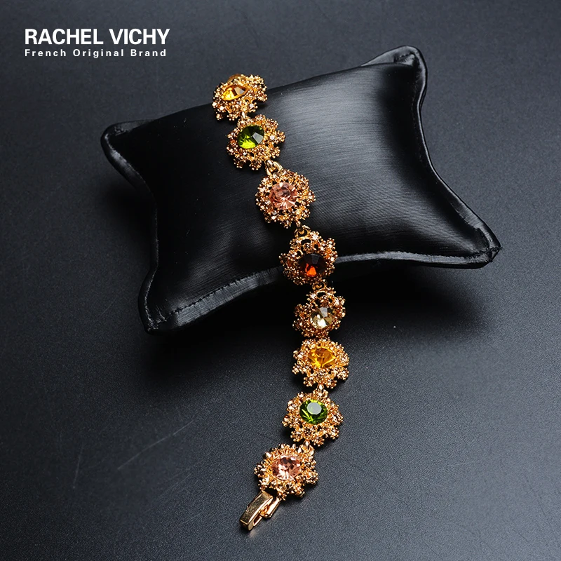 RACHEL VICHY высокое качество AAA Римский браслет цепочка и для женщин Кристальное