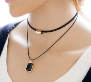 Чокер женский готический с имитацией жемчуга ожерелье цепочкой и кружевом