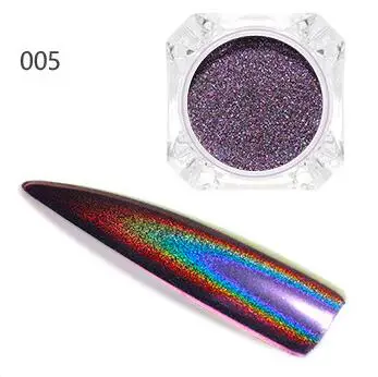 Nail -005 Зеркало для ногтей, эффект хлопьев, порошковая полировка для дизайна ногтей, блестящий маникюр, украшение, хромированный пигмент, блестки, порошок для ногтей - Цвет: Nail -005