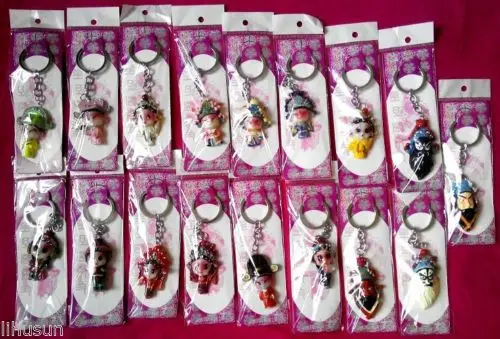 Оптовая продажа 10 шт. милые Брелоки для ключей модели Китайский Винтаж ручной