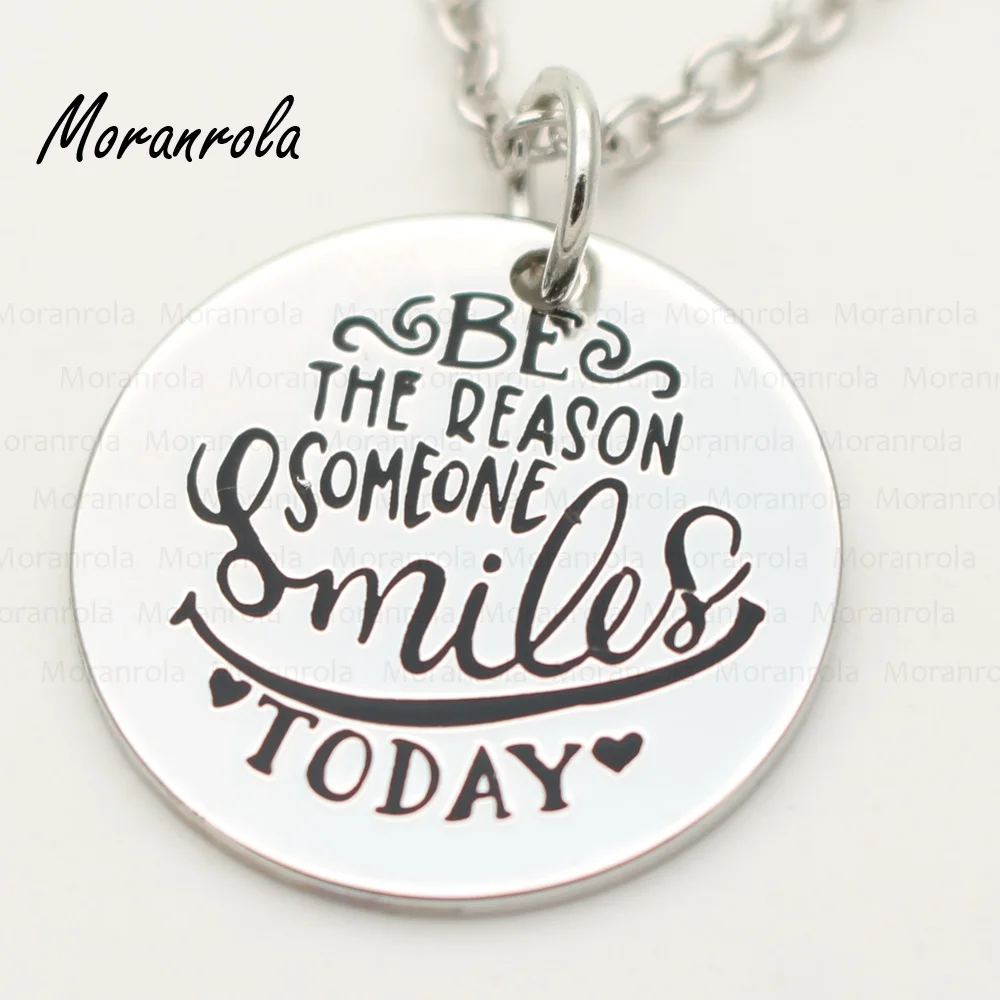 Новое ожерелье и брелок из медного серебра с надписью Be the reason What smiles today
