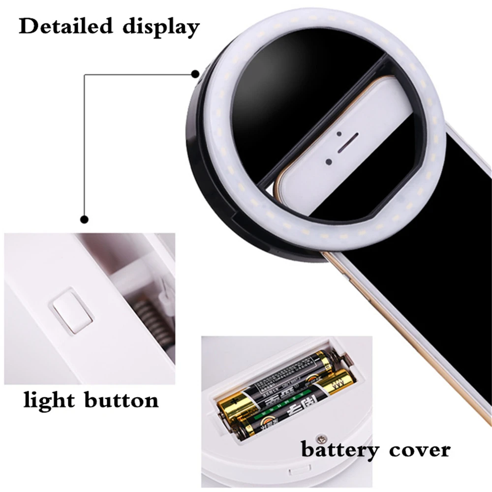 Телефон Свет Clip-on Flash делать селфи кольцо светодио дный LED универсальный