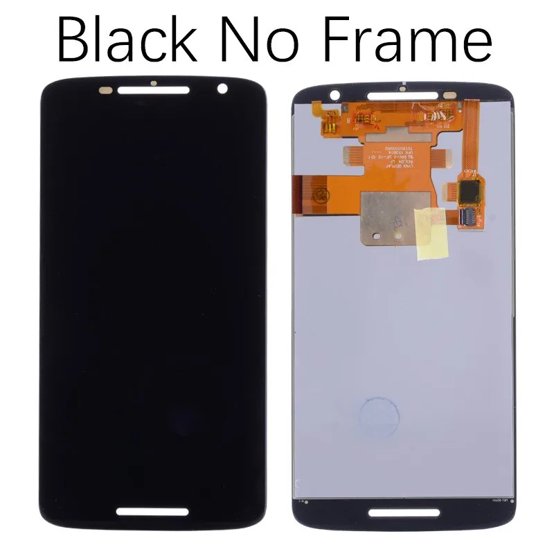 5.5'' тачскрин дисплей экран для MOTO X Play сенсорный дисплей LCD с тачскрином в рамке замена запчасти X3 XT1562 Черный белый - Цвет: No Frame Black