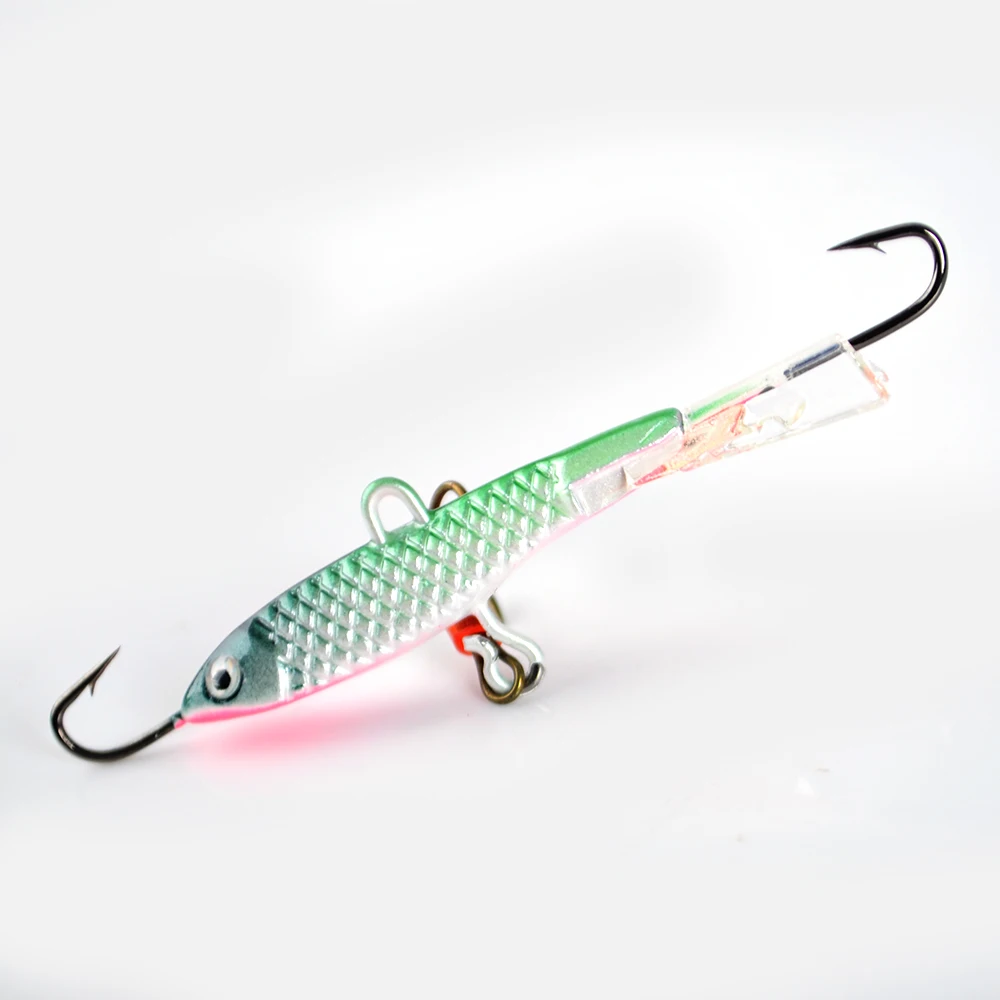 FISH KING1PC 12 г 70 мм 3D глаза 10 цветов зимняя ледяная жесткая приманка для рыбалки