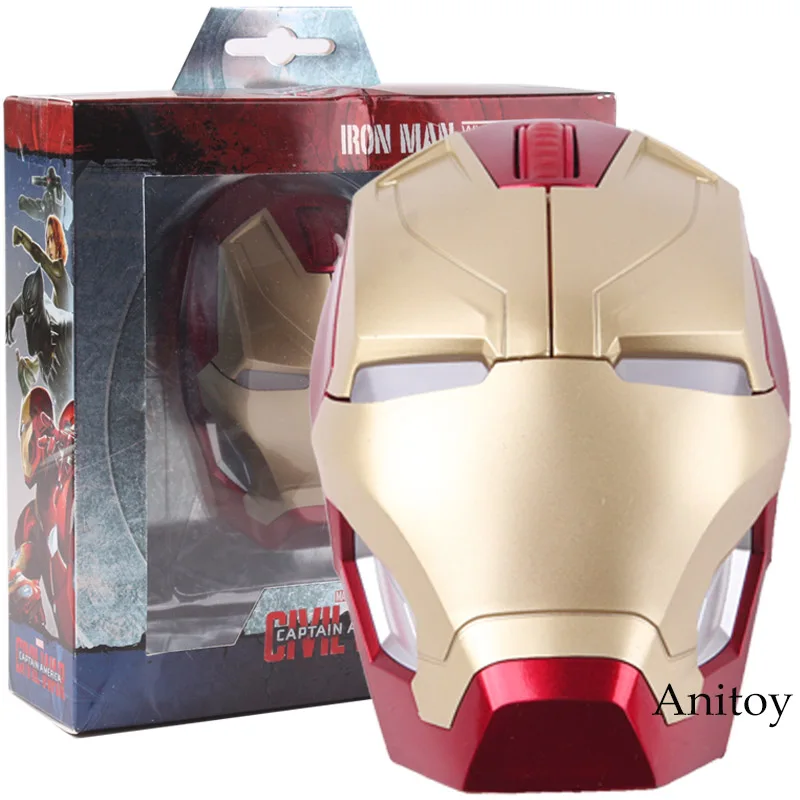 Iron Man MK46 Мстители игрушки Железный человек MK46 MK50 пантера звезда Властелин дерево человек Муравей военная машина фигурка беспроводная мышь компьютерная игрушка - Цвет: Iron Man MK46