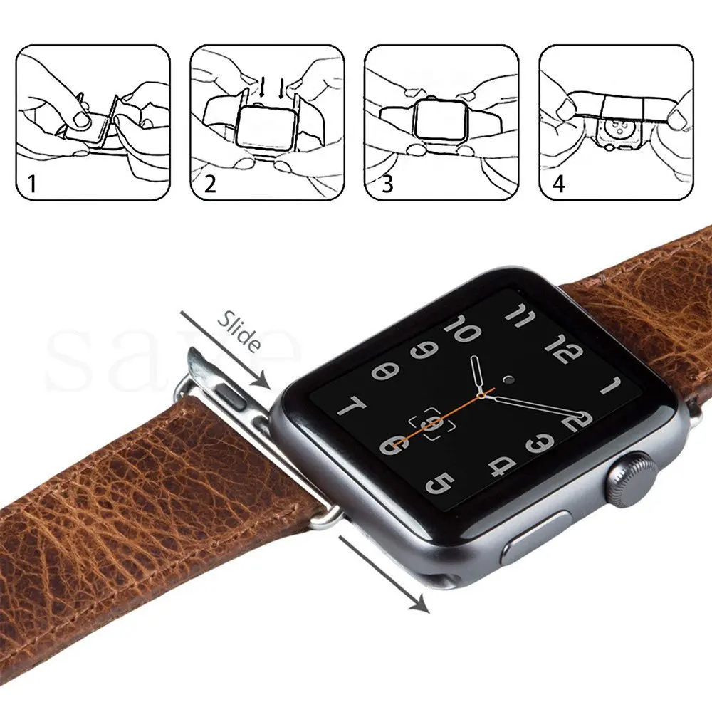 Genuine Leather Strap for Apple Watch Band 38mm 42mm Series 1 2 3 Watchband Straps Bracelet Belt Mens iwatch Watchbands New |