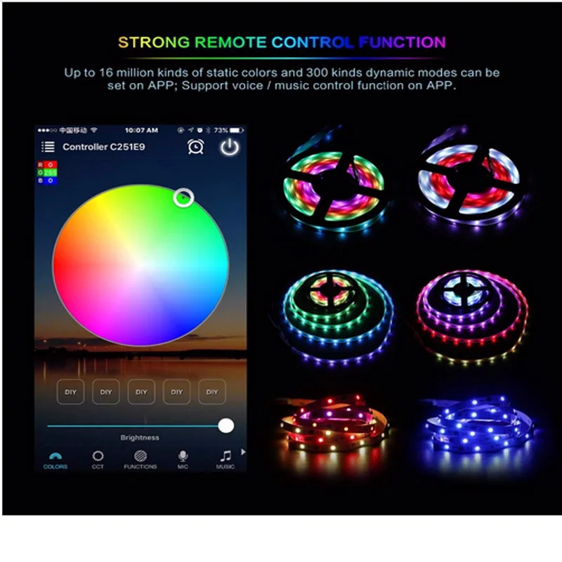 Беспроводной пульт дистанционного управления iOS Android alexa google home для WS2811 WS2812 WS2812B 5 в