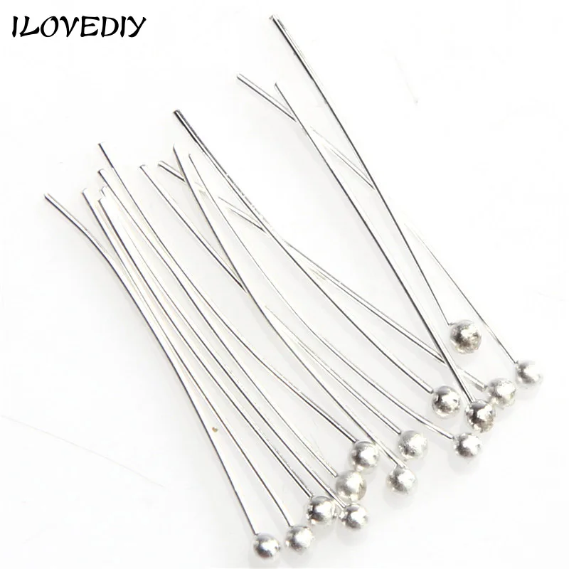 100 шт. акция лучшее качество позолоченные/посеребренные шпильки с шариковой