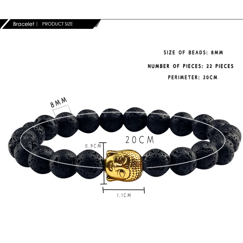 Натуральный браслет с гантелями голова леопарда черная лава камень исцеление