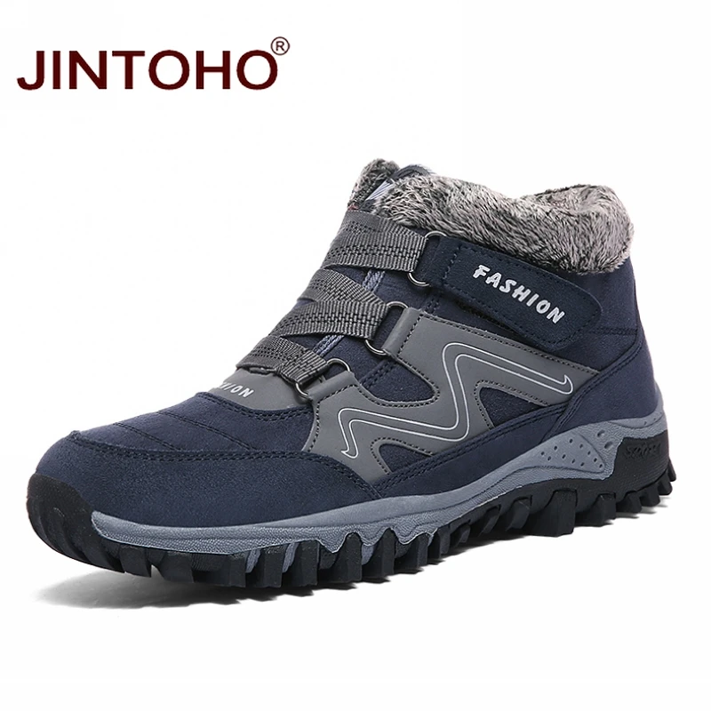 JINTOHO теплая зимняя обувь высокого качества модные зимние ботинки брендовые