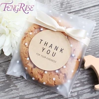 fengrise small plastic bags biscuits transparent cellophane bag for birthday goodies plastic transparent gift candy cookie bags