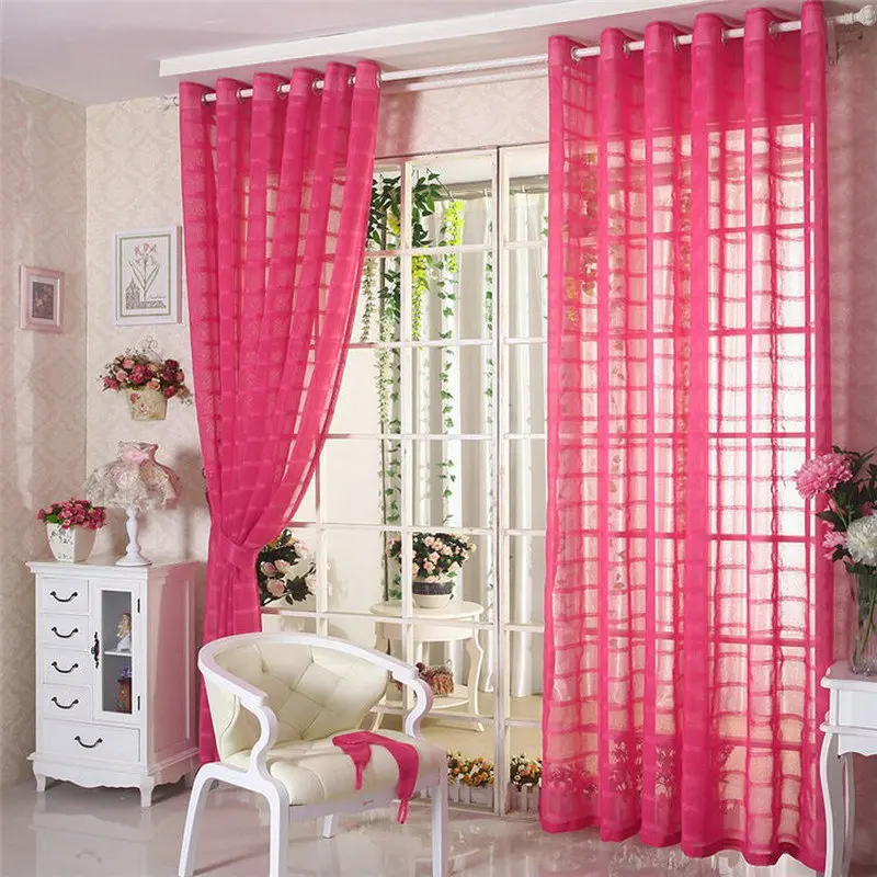 Льняные тюлевые прозрачные/вуаль занавески оконная панель/шторы для