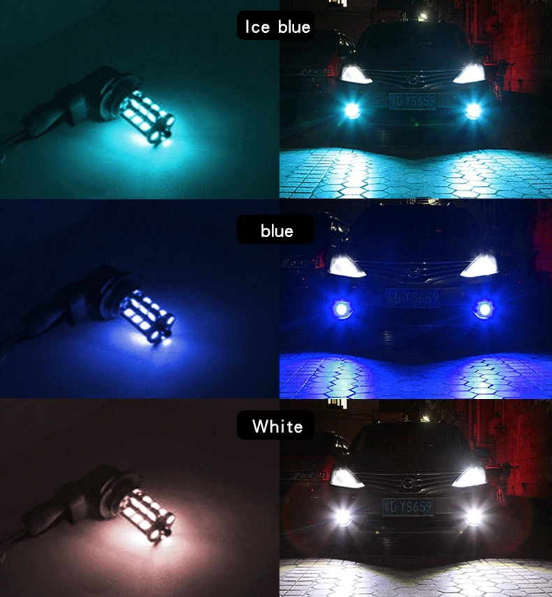 2psc 5050 27SMD 3-контактный светодиодный RGB пульт дистанционного управления туман светильник головной светильник s вспышка лампа 9005 9006 H7 H8 H11 7440 1156 окружающей среды светильник комплект