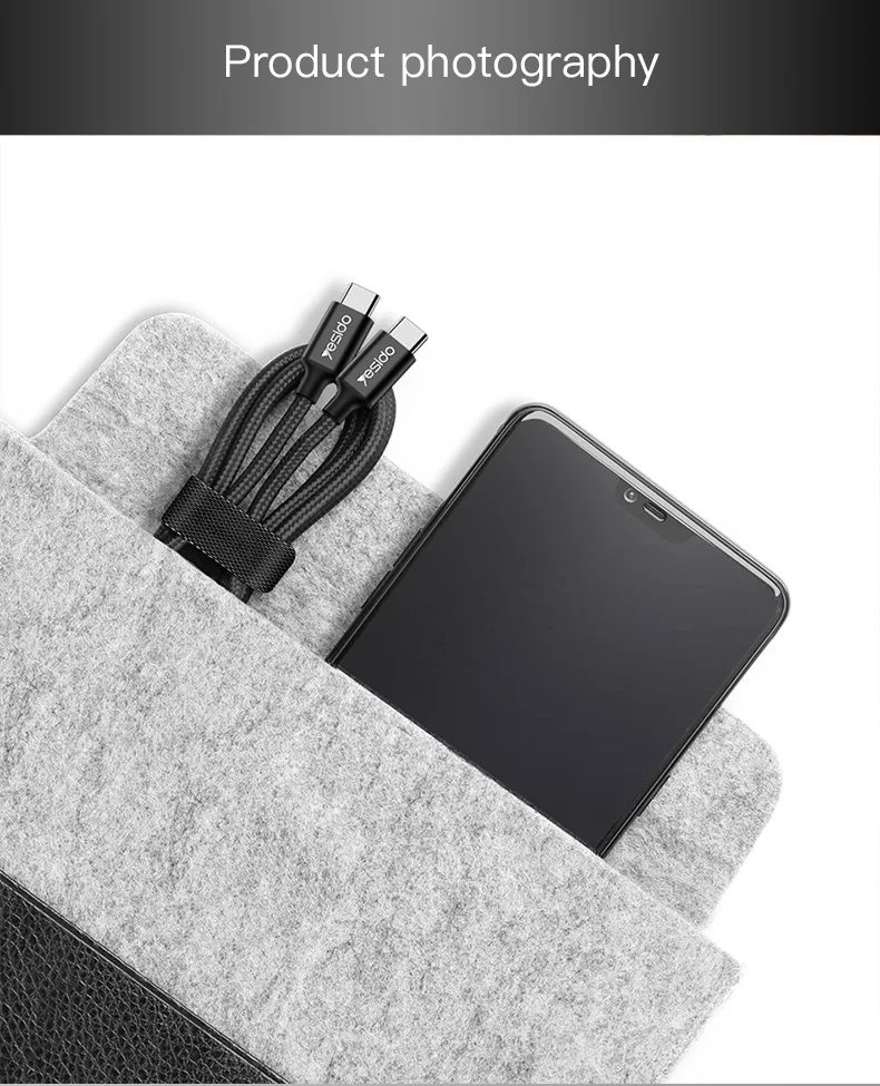 Yesido CA29 60 Вт PD usb type C к USB C кабель для samsung S10 S9 S8 Note 9 QC3.0 быстрое зарядное устройство кабель для передачи данных для MacBook USB C кабель
