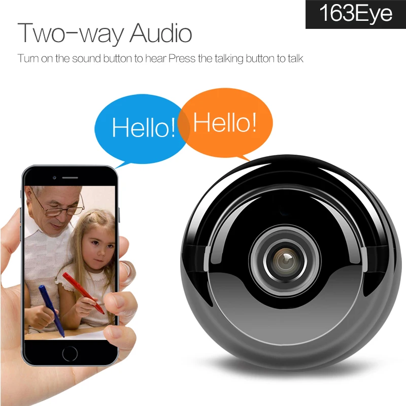 

180 Degree VR Panoramic Wireless WIFI Intercom IP Camera Detachable Bracket
