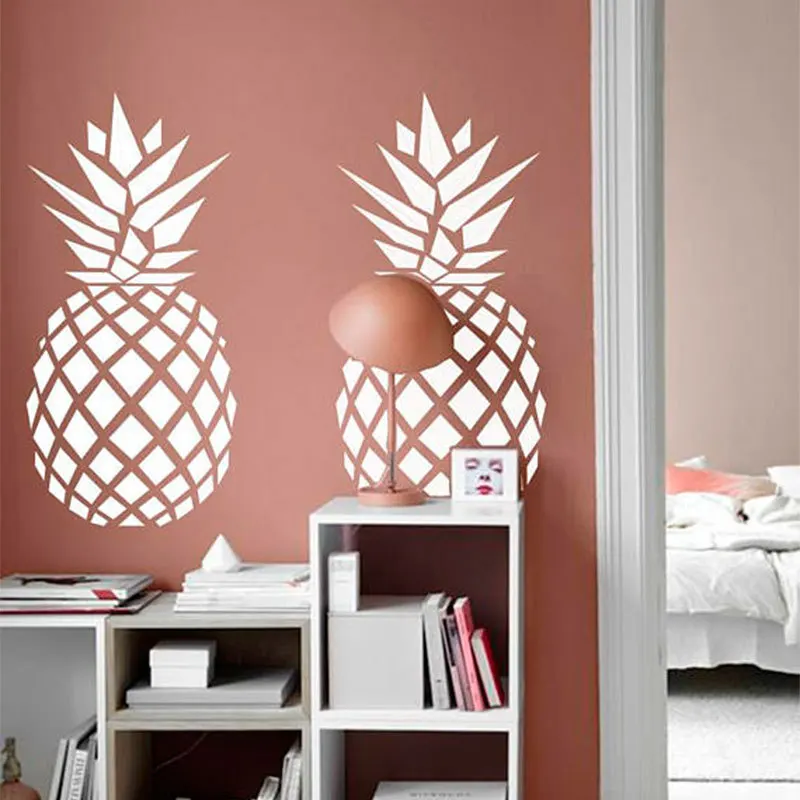 Наклейка на стену в виде ананаса с фруктами для детской комнаты украшение дома