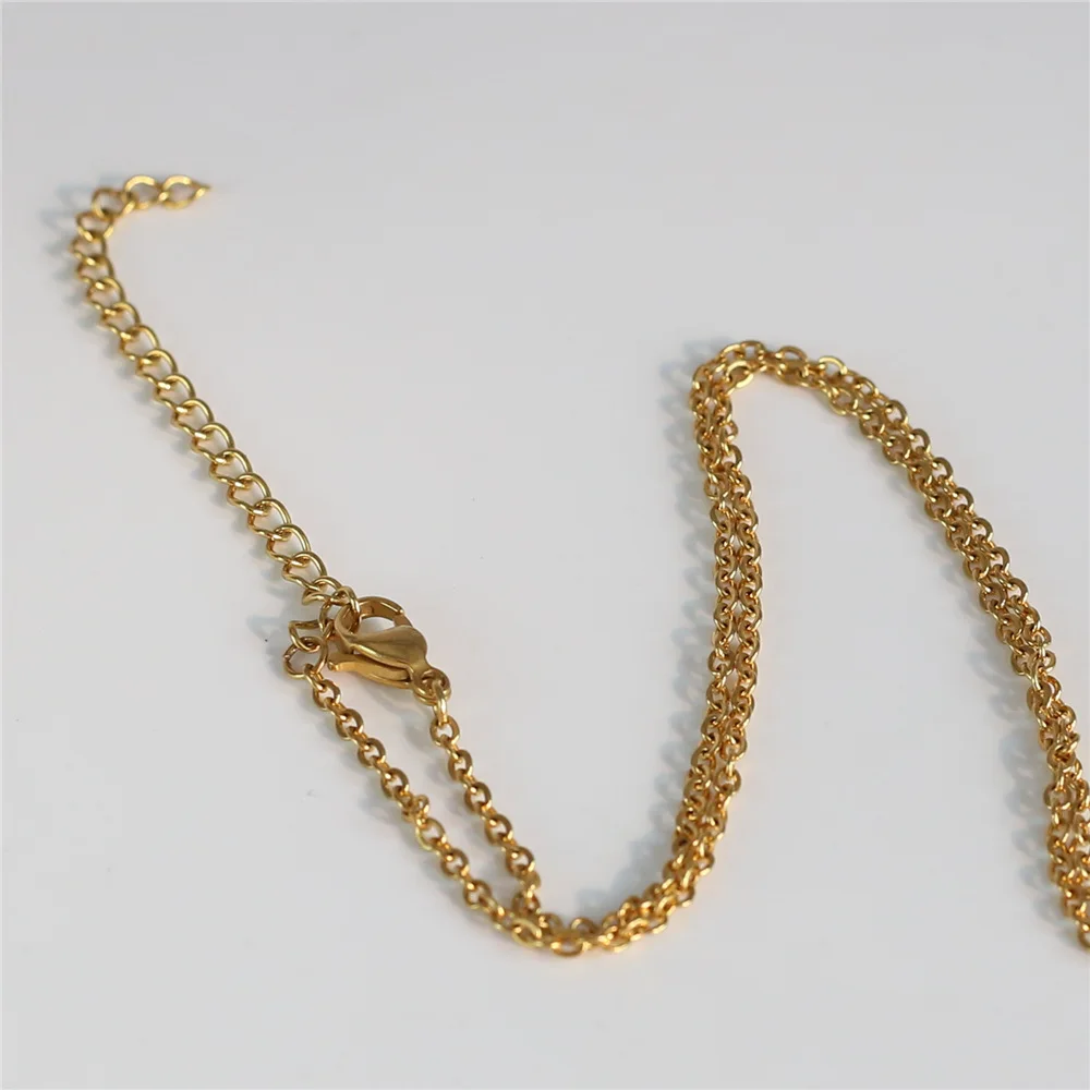 Золотой сплав звено цепи Шесть Prism пуля синий бирюзой камень кулон колье Цепочки