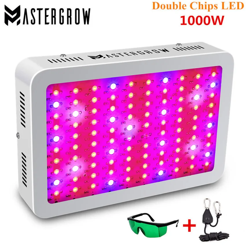 MasterGrow 300/600/800/1000/1200/1500/1800/2000 Вт полный спектр светодиодный grow светильник для внутреннего парниковых расти палатку завода светать светильник - Испускаемый цвет: 1000W double chip