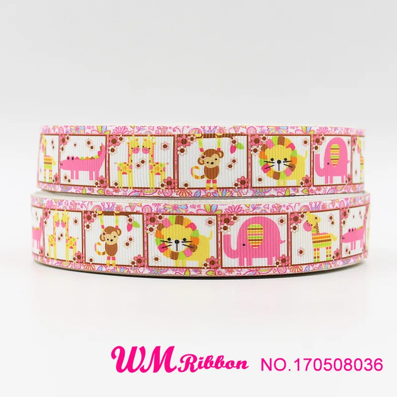 Q&ampN ribbon 7/8inch 22mm car cartoon flower printed grosgrain webbing 50yards/roll for hair tie headband free shipping | Дом и сад