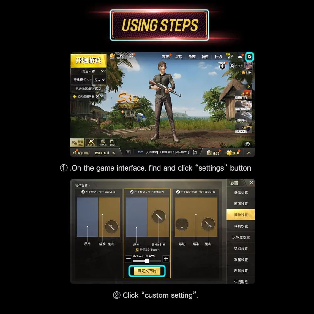 Игровой джойстик ROCK Gamepad для пубг, триггер, умная кнопка огня, Aim Trigger Key L1R1, контроллер шутера для мобильных телефонов, игры